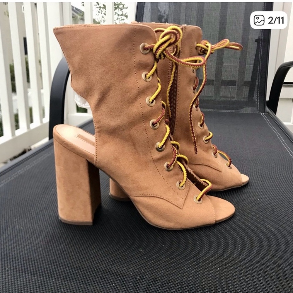 Forever 21 open toe booties